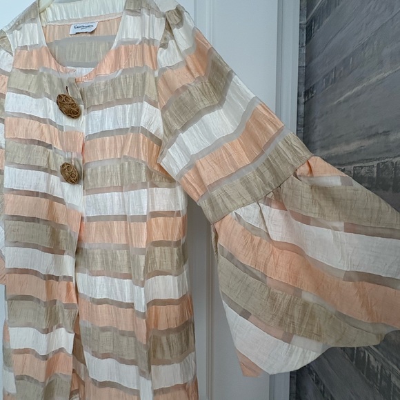 Striped Button-Accent Tunic - Picture 3 of 5